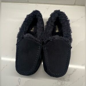 UGG Black Suede Slippers - Kids